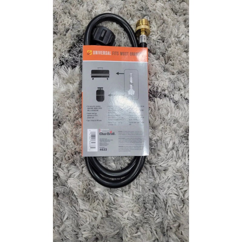 Char-Broil Propane Hose and Adaptor Char-Broil 4 FT #4633 Fits