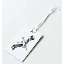 Dekolando Motif Stamp Flying Stork Stamp Wooden Stamp – Scrapbooking Stamping Crafts – Imprint Size 68 x 48 mm