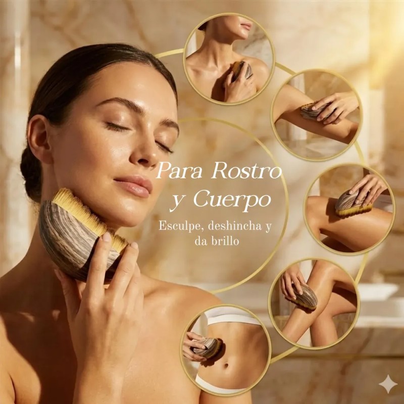 Cepillo Facial Para Drenaje Linfático Y Masaje Facial 2pzs