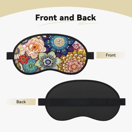 Colorful Boho Bohemian Mandala Flower Sleep Eye Mask, Comfortable Eyeshade for Sleeping, Cover Lightweight Funny Sleeping Blindfold for Men and Women
