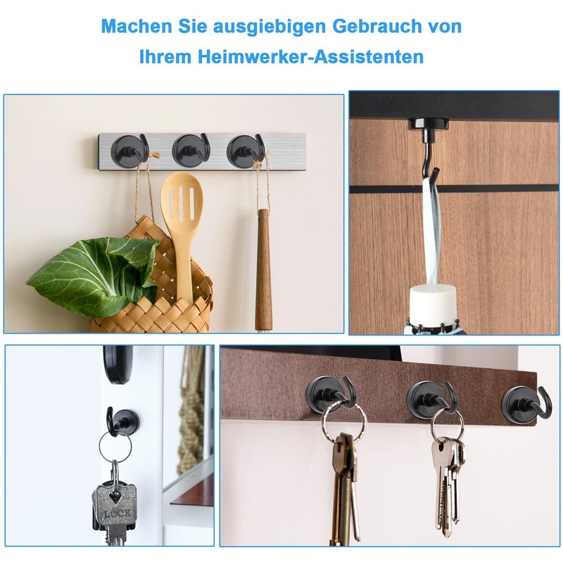 Aenienoe Pack of 20 Magnetic Hooks Small Strong Magnets with