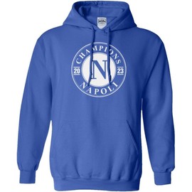 Champions 2023 Napoli Italia Naples Soccer Fans Unisex Hooded Sweatshirt (Royal, Small)