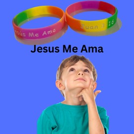 50-Pack Spanish Christian Silicone Bracelets – Jesús Me Ama, Jesus Loves Me, Juan 3:16 Wristbands – Faith-Based Gifts for Mission Trips, Church Events, and Spanish-Speaking Communities