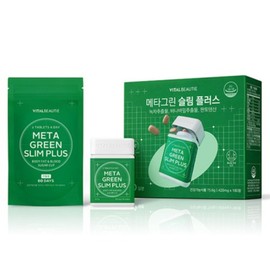 Vital Beauty Meta Green Slim Plus Diet Supplement 60p + Refill 120p Set 75.6g, 1 Set / 바이탈뷰티 메타그린슬림 플러스 다이어트 식품 60p + 리필 120p 세트 75.6g, 1세트