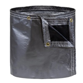 TARP SUPPLY Inc. 10' x 16' Super Heavy Duty 12 Mil Poly Tarp | Silver/Black Waterproof Cover with Brass Grommets | UV & Fade Resistant for Camping, Construction, Lawn & Garden