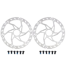DJC Bike Brake Disc Rotor MTB Brake Disc 160 180 203mm with 6 Bolts Stainless Steel for Road Bike Brake Rotor (2pcs 180mm)