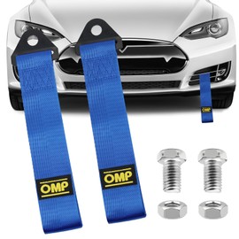 GD HUA Pack of 2 Tow Ropes for Racing Cars, High-Strength Tow Rope, Bumper Tow Ropes, Tow Loop, Universal, Pull Rope High Strength for Vehicle Front and Rear Bumpers (Blue)