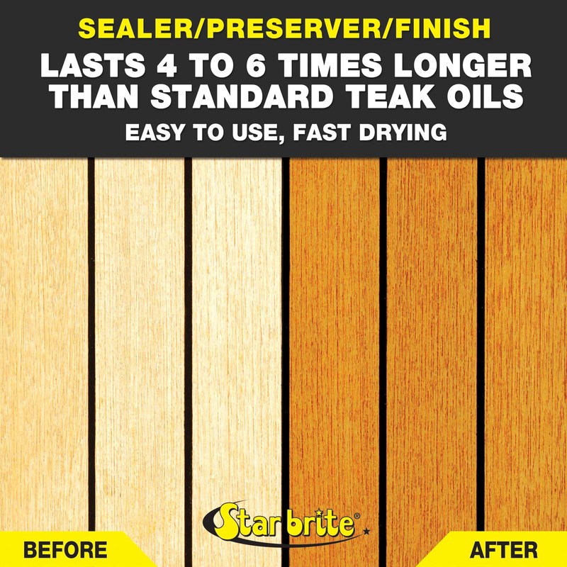 Star Brite Premium Golden Teak Oil 16 oz Ultimate Wood