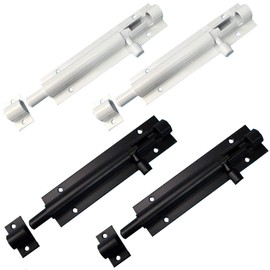 Sliding Sili Slide Cylinder Latch Security Latch Security Latch Security Door Inner Lock Round Bar Latch Aluminum Alloy Corrosion Resistant Screw Screw Screw Easy Installation 4 Pcs Sliding Latch Security Latch Security Latch Security Door Inner Lock Rou