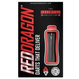 RED DRAGON Razor Edge Black 28g Tungsten Darts with Flights and Stems