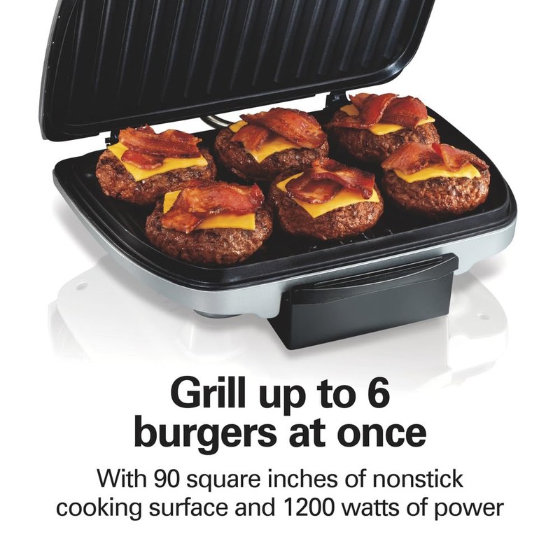 Hamilton Beach Electric Indoor Grill, 6-Serving, Large 90 sq. in.