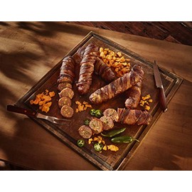 Bacon Wrapped Stuffed Sausages (Cheddar Cheese and Jalapenos)