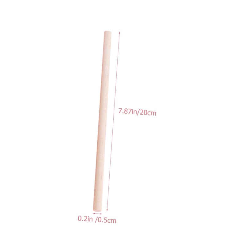CORHAD Long Wooden Craft Sticks 50pcs Macrame Dowel Rods for