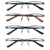 JOLISU 4 Pack Reading Glasses Men, Blue Light Blocking Computer
