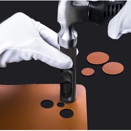 Spurtar 9 Piece Hole Punch Set 2.5-10 mm Hole Punch Leather Punch Tool Set Hardened Steel for Round Hole Punch for Leather – Ideal for Professional & DIY Hobbyist – Black