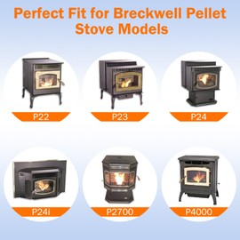 Criditpid Replacement A-E-027 Combustion Blower Motor & A-E-033 Convection Blower Fan Kit for Breckwell Pellet Stove P22, P23, P24, P26, P2000, P2700, Big E Models.(A-E-027 Without Housing)