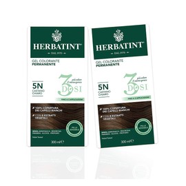 Herbatint Permanent Colour Gel 3 Cans 5N Light Brown 2 x 300ml