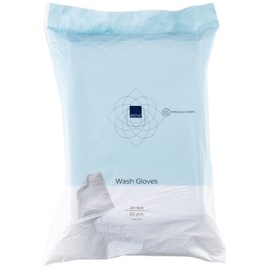 Abena Wash Gloves, Pack of 50, Disposable Face Cloth, Ultrasonic Seal, Dermatologically Tested, Replacement for Body Wipes and Incontinence Wipes