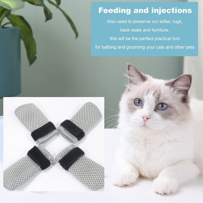 Anti-Scratch Paw Covers for Family Pet Cats - Mesh Adjustable