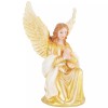 Set De 2 Angeles Custodios 10" Vestido Dorado Guardian Angel