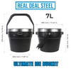 Large Insulated Ice Bucket with Lid: Beverage Bucket with Scoop
