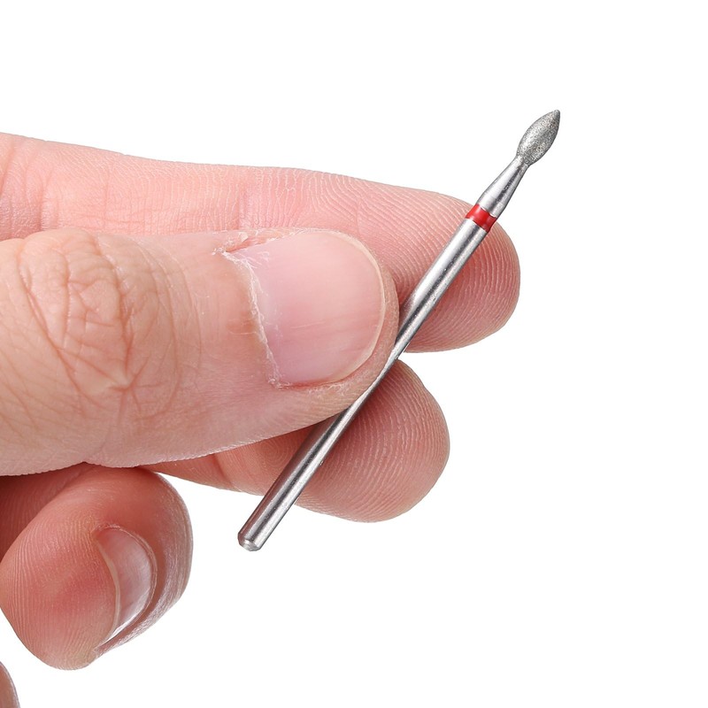 sourcing map 6pcs 200-230 Grits Diamond Grinding Bit 1.3/2/2.3/2.6mm Oval
