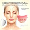 Guibell Set Cepillo Linfático y Gua Sha para Masaje Facial