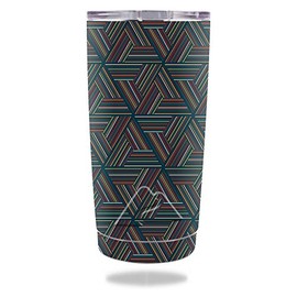 MightySkins Skin Compatible with Ozark Trail 20 oz Tumbler (2016) - Triangle Stripes | Protective, Durable, and Unique Vinyl wrap Cover | Easy to Apply, Remove, and Change Styles | Made in The USA
