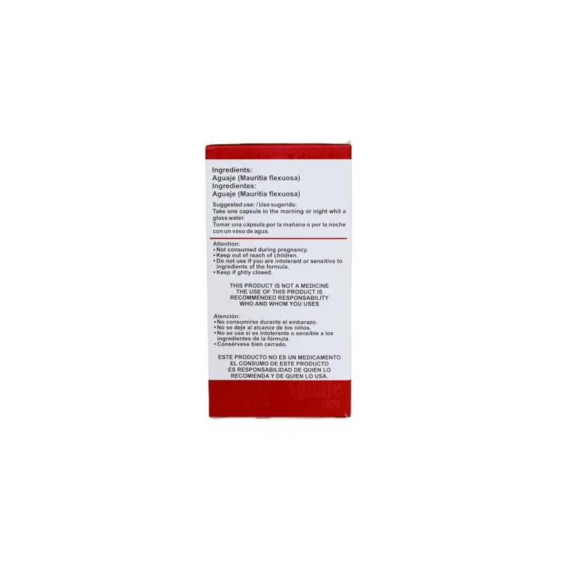 Aguaje Trim Suplemento Alimenticio, Calidad Premium, 30 Cápsulas de 500mg