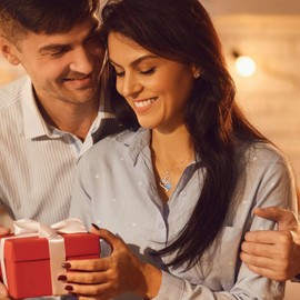 Iefil January Birthstone Necklace for Women - Garnet Necklaces, Garnet Jewelry for Her, 925 Sterling Silver Double Birthstone Necklace for Women, Jewelry Gifts for Wife Mom Sister