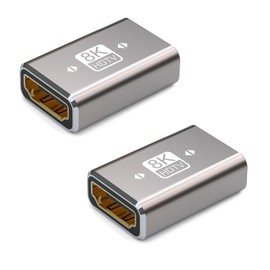 HDMI Adapter, 8K@60Hz, HDMI Relay Extension Connector, High Speed, HDMI 2.1 Standard (Female/Female) HDMI Connector (Set of 2)