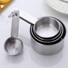 Stainless Steel Measuring Cups, 5 Piece Stackable Measuring Set, Baking