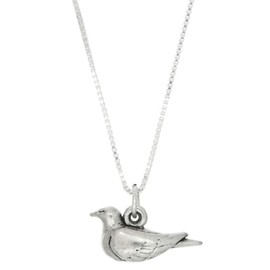 NA STERLING SILVER TURTLE DOVE CHARM NECKLACE