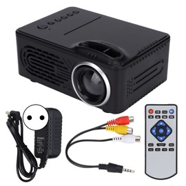 Mini Projector Portable with Audio and Video HD Multimedia Interface Home Theater Projector 100‑240VEU Plug