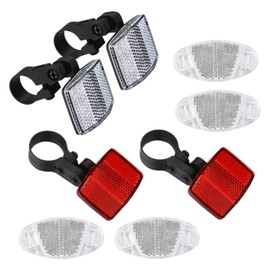 UEKPDM 8 Pcs Bike Reflectors Front and Back, Bicycle Wheel Spoke Reflectors Bracket, Cycling Reflectors, Bike accessories for Mountain Bike Wheels