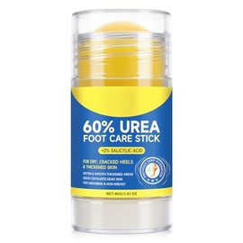 Crema para pies 60% urea, crema de pies de 1.41 onzas líquidas, hidratante de máxima fuerza para talones secos y agrietados, loción de urea para pies 