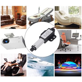 Luocute Mini Electric Linear Actuator, 24V 30mm Stroke 50N Thrust 15mm/s Speed IPX4 Water Proof Electric Push Rod, End Limit Switch, Suitable for Micro Equipment, Cabinet