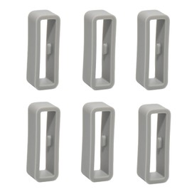 Lilaly 6 Pcs Watch Strap Holder - Replacement Silicone Watch Band Loop, Grey