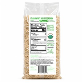 L'Oro Del Sud Organic Italian White Hulled Sorghum 52.8 oz (3.3 lbs)