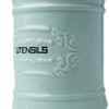 French Blue Ceramic Utensil Holder - Vintage Style Kitchen Utensil
