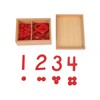 LEADER JOY Montessori Math Materials Numeral and Counters Preschool Early