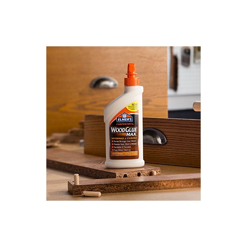 Elmer's E7310 - Pegamento para madera de carpintero Max, interior/exterior,