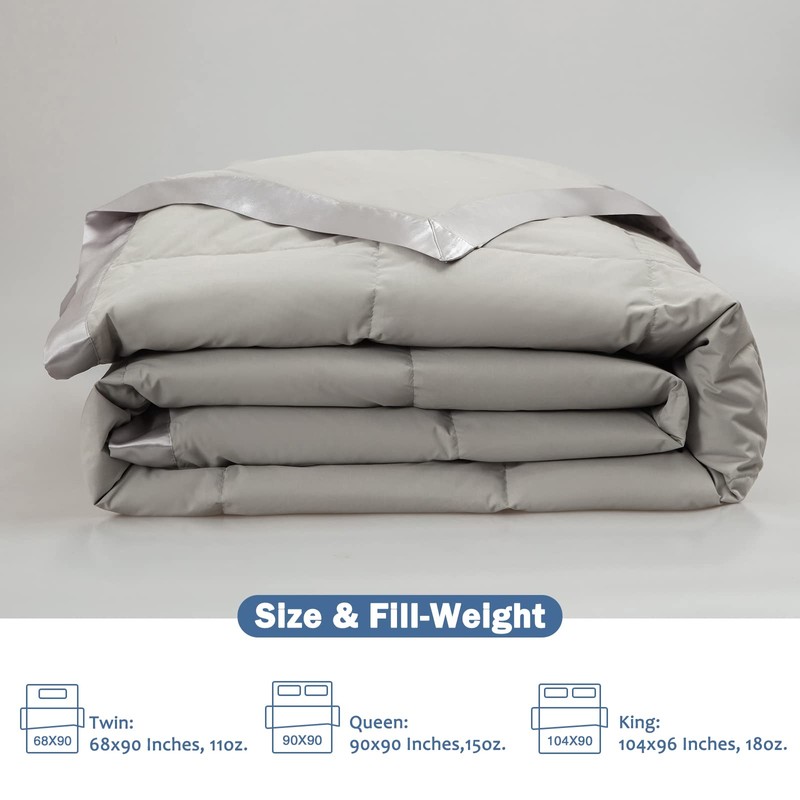 Dafinner Feather Down Fibers Blanket California King Size, Extra Lightweight