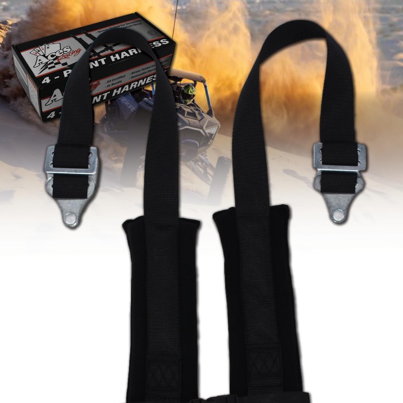 (Black) 4 Point Harness - 2 Inch Webbing and Padding