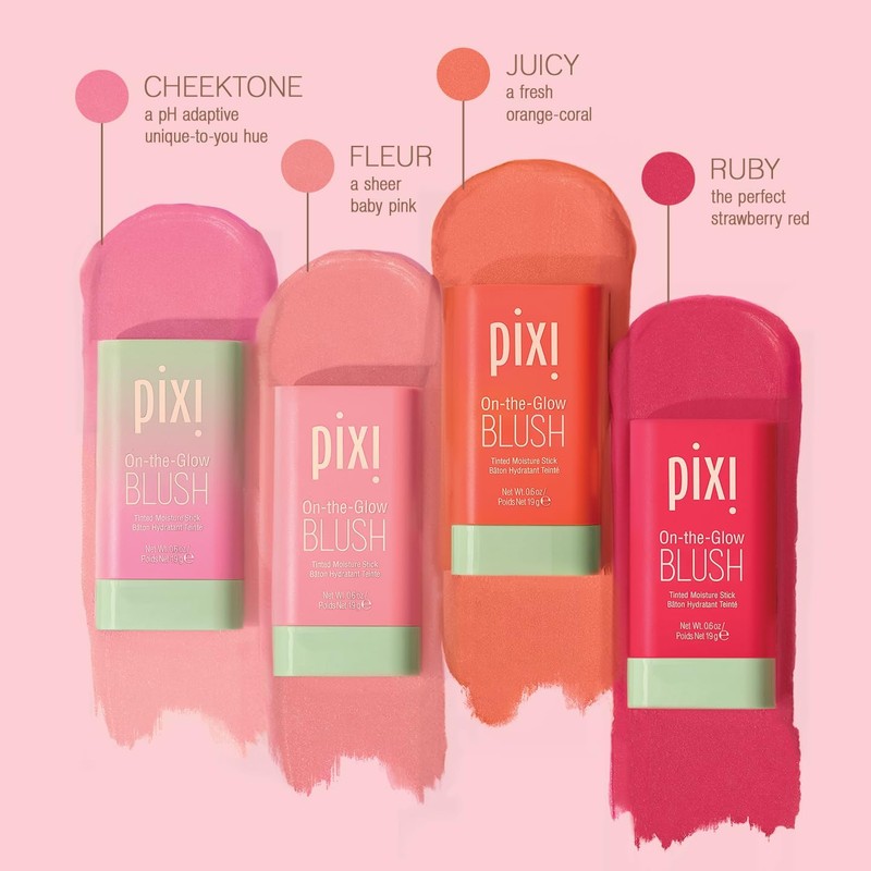 Pixi On-the-Glow Blush - Fleur, Hydrating Tinted Moisture Blush Stick