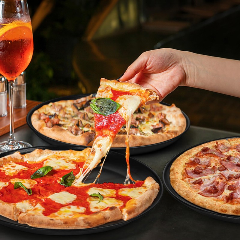 P&P CHEF 13.5 Inch Pizza Pan, 3 Pieces Stainless Steel