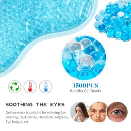 Pack of 2 Eye Mask Cooling, Gel Cooling Mask Eyes, Cooling Goggles Reusable for Hot Cold Therapy, Anti Dark Circles, Relieves Eye Strain