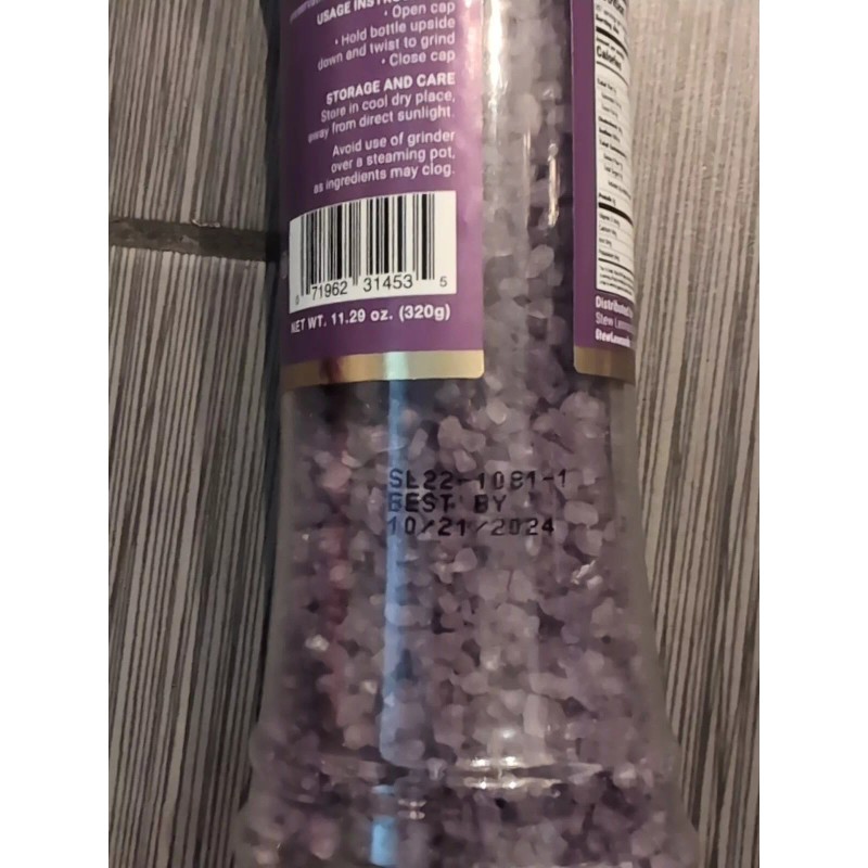 Stew Leonard's Natural Violet Grape Sea Salt with Grinder Jar