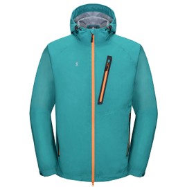 Little Donkey Andy Men's High-performance Waterproof Rain Jacket Ultra Lightweight Outdoor Rain Coat Shell for Golf Blue S