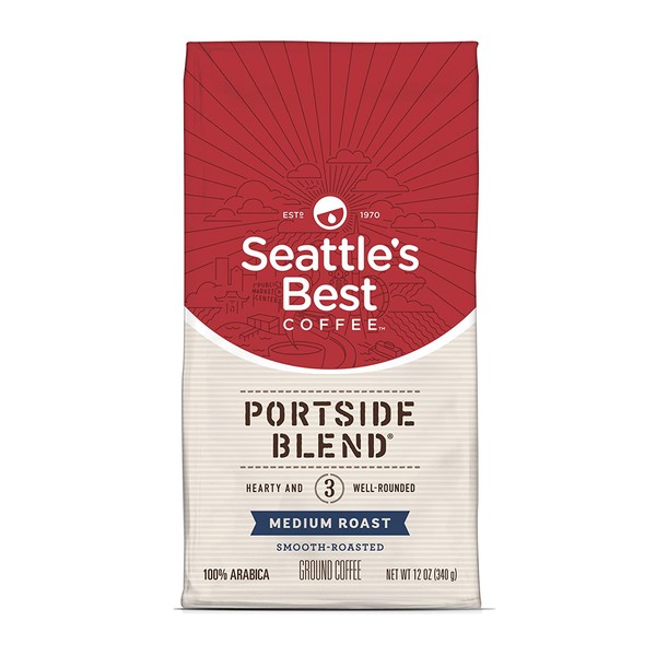 Seattle's Best Coffee Portside Blend (Previously Signature Blend No. 3) Medium Roast Ground Coffee, 12-Ounce Bag, 6 Count